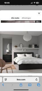 Malm ikea bed 140x200, Huis en Inrichting, Ophalen, Zwart, Tweepersoons, 140 cm