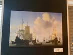Canvas Hollandse schepen op een kalme zee, Huis en Inrichting, Woonaccessoires | Schilderijen, Tekeningen en Foto's, Nieuw, Foto of Poster