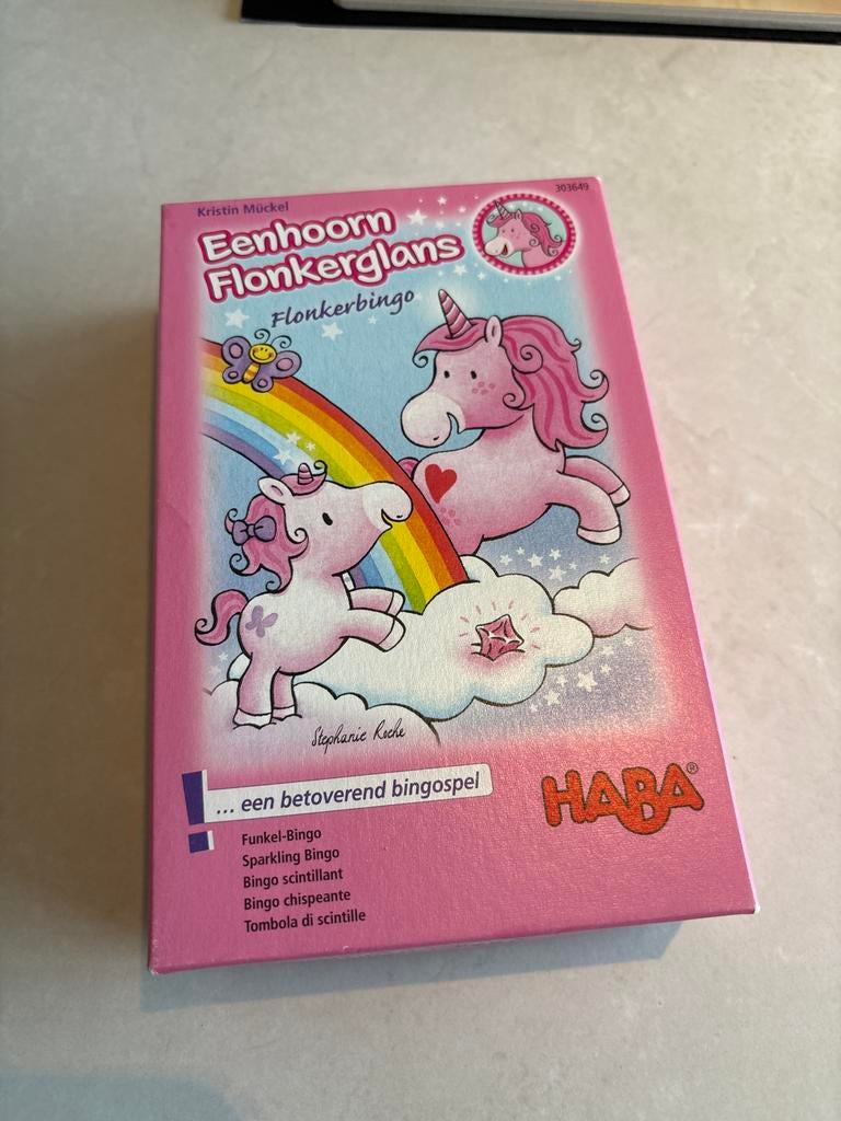 Eenhoorn Flinkerbingo - Leuk spel vanaf 3 jaar, Hobby en Vrije tijd, Gezelschapsspellen | Bordspellen, Een of twee spelers, Ophalen