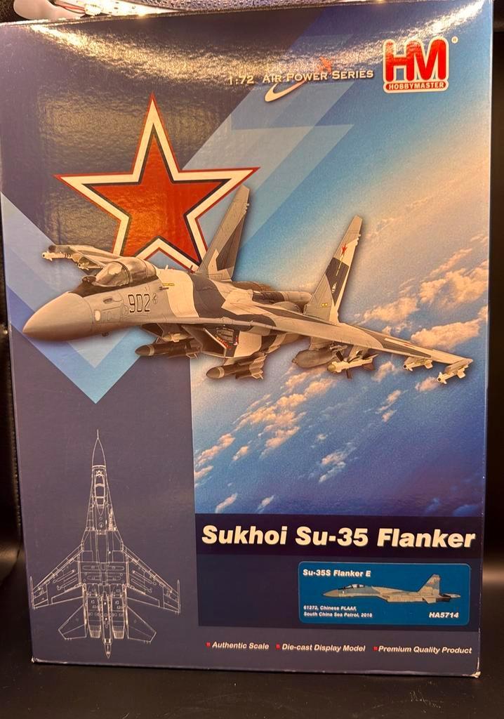 Hobby Master SU-35 Flanker Ha5714, Hobby en Vrije tijd, Modelbouw | Vliegtuigen en Helikopters, Zo goed als nieuw, Groter dan 1:72
