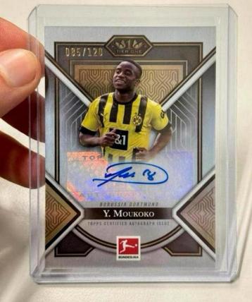 Topps Youssoufa Moukoko Young Gold GESIGNEERD /120 limited beschikbaar voor biedingen