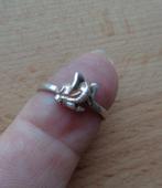 zilveren kinder ring olifantje [894], Verzenden, Dame, Zilver, Zilver