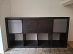 Zwarte ikea vakkenkast met mandjes en kastjes, Huis en Inrichting, Ophalen, Zo goed als nieuw, 25 tot 50 cm, 50 tot 100 cm