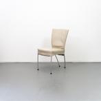 2x Montis Spica Stoel Crème/Wit Leder - RVS Frame, Huis en Inrichting, Stoelen, Niet ingevuld, Gebruikt, Wit, Niet ingevuld