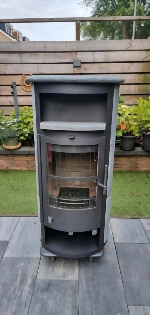 Drooff Varese Speksteenkachel 8- 10 kw, Huis en Inrichting, Kachels, Zo goed als nieuw, Vrijstaand, Houtkachel, Hout, Ophalen of Verzenden