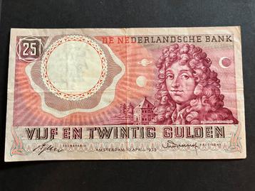 25 gulden Christiaan Huygens uit 1955 beschikbaar voor biedingen