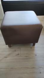 Leren hockers 2 stuks, Huis en Inrichting, Banken | Voetenbanken en Poefen, Ophalen, 50 tot 75 cm, Zo goed als nieuw, Modern