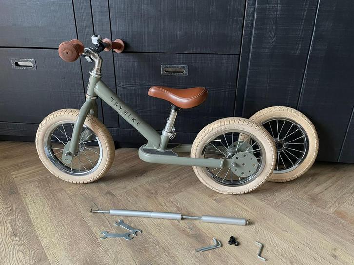 Trybike steel loopfiets 2 in 1, Kinderen en Baby's, Speelgoed | Buiten | Voertuigen en Loopfietsen, Zo goed als nieuw, Loopfiets