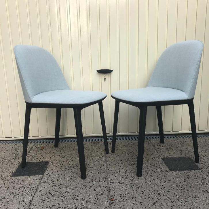 2 Vitra Softshell soft shell side chair chairs stoel stoelen, Huis en Inrichting, Stoelen, Eén, Stof, Grijs, Ophalen