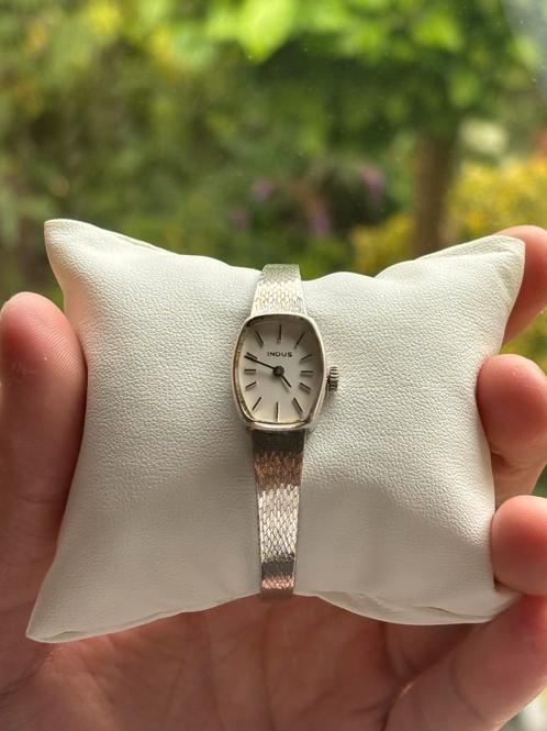 Vintage zilveren dameshorloge – INDUS 0.835 (handopwind), Sieraden, Tassen en Uiterlijk, Horloges | Dames, Zo goed als nieuw, Polshorloge