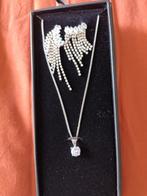 Ketting met oorbellen set, Nieuw, Ophalen of Verzenden, Zilver, Zilver