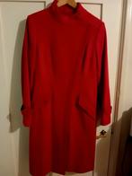 Prachtige  rode wollen jas Trenchcoat Mart Visser, Ophalen, Nieuw, Maat 38/40 (M), Rood