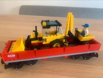 Lego 4543 - Railroad Tractor Flatbed trein wagon 9 volt