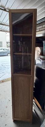 IKEA Billy boekenkast eiken met vitrinedeur, Huis en Inrichting, Kasten | Boekenkasten, Ophalen, Minder dan 50 cm, Eikenhout, 200 cm of meer