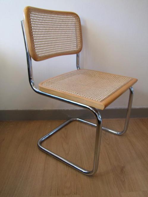 4x Thonet stijl Breuer Cesca buisstoel beuken rotan webbing, Huis en Inrichting, Stoelen, Zo goed als nieuw, Vier, Hout, Kunststof