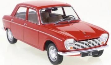 Whitebox Peugeot 204 rood 1968 nieuw in verpakking 1:24