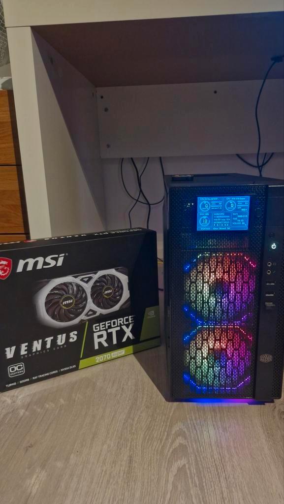 i7 10700F  32 gb RTX 2070 Super, Computers en Software, Desktop Pc's, Zo goed als nieuw, 3 tot 4 Ghz, HDD, SSD, Met videokaart