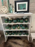 Zeer grote verzameling antieke groene gemberpotten, Antiek en Kunst, Ophalen