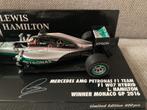 ✅ Lewis Hamilton 1:43 Winner Monaco GP 2016 Mercedes F1, Verzamelen, Automerken, Motoren en Formule 1, Ophalen of Verzenden, Nieuw