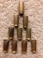 10 hulzen  9mm (ONKLAAR), Verzamelen, Ophalen of Verzenden, Landmacht, Nederland, Hulzen of Bodemvondsten