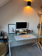Stijkvol bureau Melkglazen Blad – Minimalistisch & Tijdloos, Ophalen, Zo goed als nieuw, Bureau