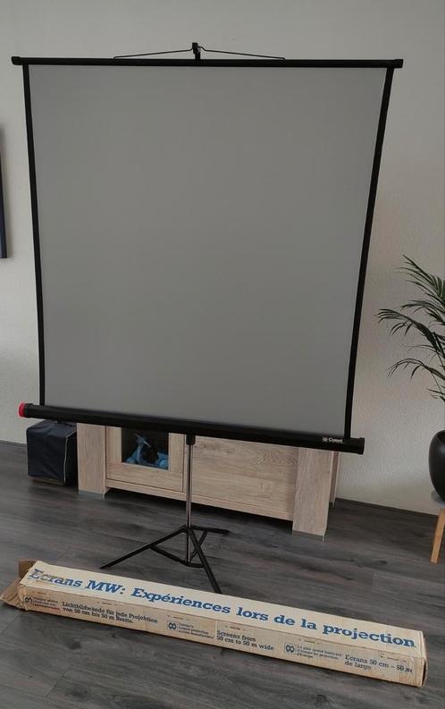 COMET PROJECTIESCHERM 1.25 x 1.25 in DOOS, Audio, Tv en Foto, Projectieschermen, Zo goed als nieuw, Ophalen of Verzenden