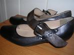 Elegante zwart bruine leren pumps met hak van Cellini, mt 38, Pumps, Verzenden, Zwart, Cellini