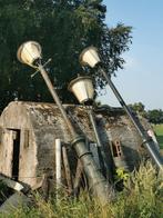 3 ouderwetse lantaarnpalen, Tuin en Terras, Ophalen, Gebruikt, Staande lamp