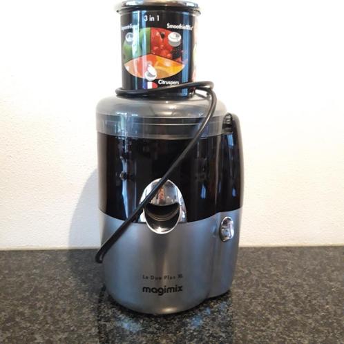 Magimix Le Duo Plus XL - Sapcentrifuge - Zwart/Chroom, Witgoed en Apparatuur, Juicers, Zo goed als nieuw, Sapcentrifuge, Elektrisch