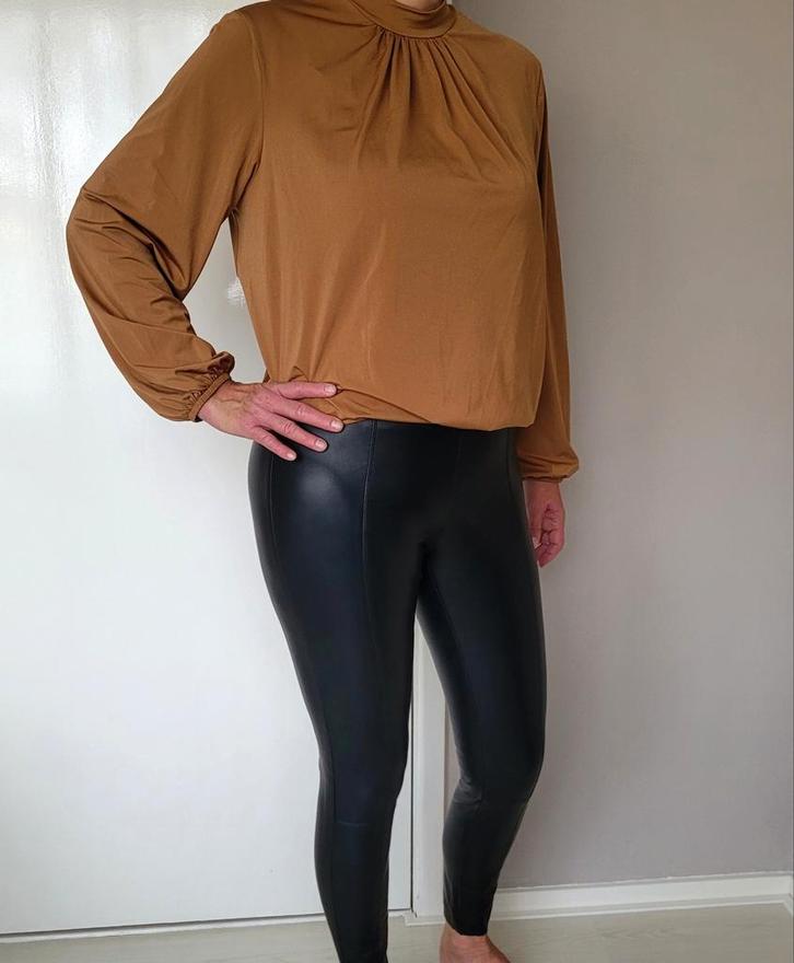 Studio Anneloes top XL Travelstof Caramel, Kleding | Dames, Blouses en Tunieken, Zo goed als nieuw, Maat 46/48 (XL) of groter