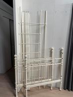 Metalen bed frame + lattenbodem - wit - 1 persoons, Ophalen