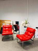 2x Gillis Lundgren Pixi Chair voor Ikea rood, Huis en Inrichting, Fauteuils, Metaal, Modern, Ophalen of Verzenden, 75 tot 100 cm