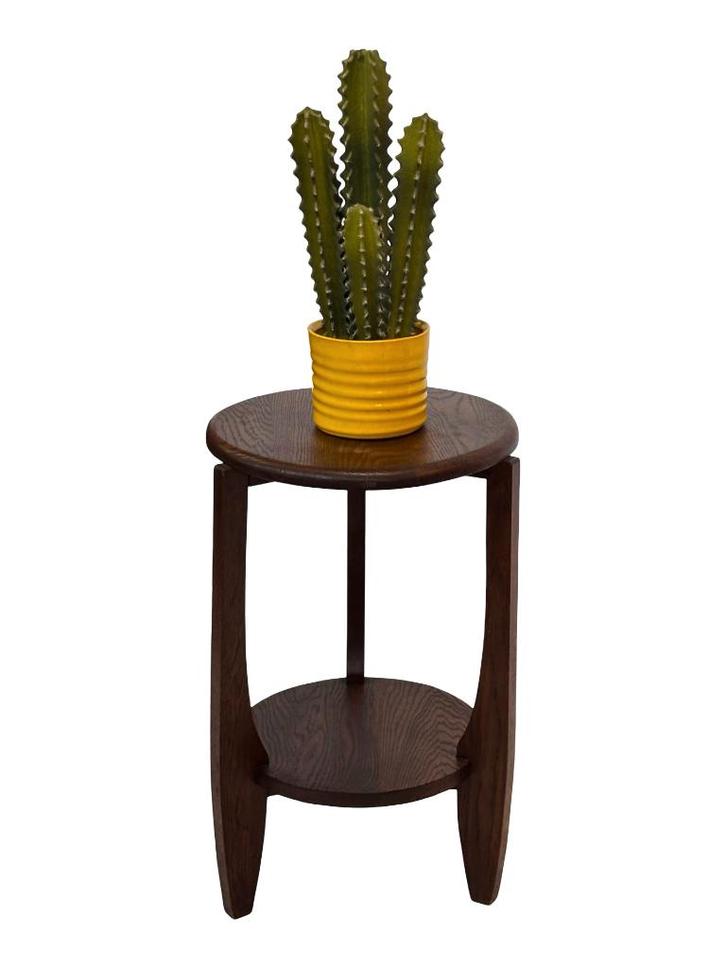 Art Deco Bijzettafel Plantentafel Eiken Jaren 50 Design, Huis en Inrichting, Tafels | Bijzettafels, Gebruikt, Rechthoekig, 60 cm of meer