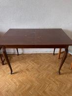 Vintage uitschuifbare houten tafel / sierlijk onderstel, Antiek en Kunst, Antiek | Meubels | Tafels, Ophalen