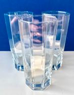 Vintage longdrinkglazen Luminarc Octime (8-kantig), Huis en Inrichting, Ophalen of Verzenden, Gebruikt, Glas, Overige stijlen