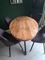 Ovale Mangohouten eettafel, Huis en Inrichting, Tafels | Eettafels, Ophalen, 50 tot 100 cm, Zo goed als nieuw, 150 tot 200 cm