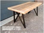 Bureau steigerhout met stalen Vlinderpoot! NIEUW!, Info@hout-art.nl, Nieuw, Ophalen of Verzenden, Hoeves 3 in Schijndel