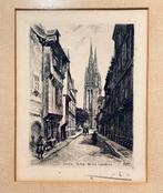 Ets van de Rue Sainte Catherine te Quimper, Luc Robin 16x 12, Ophalen of Verzenden