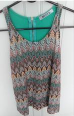 Groene print top mt s/m1 x gedragen, Ophalen of Verzenden, Zo goed als nieuw, Groen, Maat 36 (S)