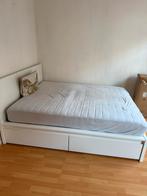 IKEA Malm bedframe - 160x200 - Zonder matras!, Ophalen, Gebruikt, Wit, Twijfelaar