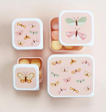 Set Snackboxen Vlinders Roze A Little Lovely Company beschikbaar voor biedingen