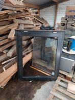 Kozijn raam 100x120 zwart aluminium met bijbehorende ruit, Ophalen, Gevelraam of Ruit, Gebruikt, 80 tot 120 cm