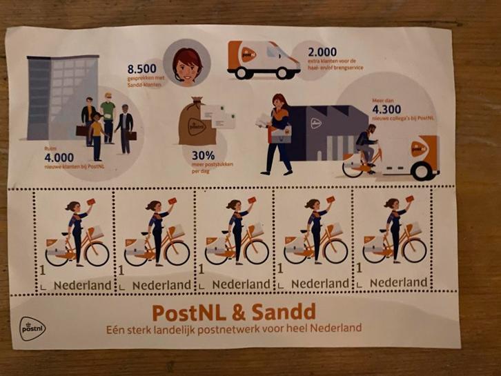 PostNL & Sandd Postzegel, Postzegels en Munten, Postzegels | Nederland, Postfris, Na 1940, Ophalen