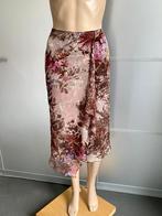 J446 Claudia Strater maat 40=M zijden lange rok beige/bruin, Kleding | Dames, Rokken, Maat 38/40 (M), Bruin, Ophalen of Verzenden