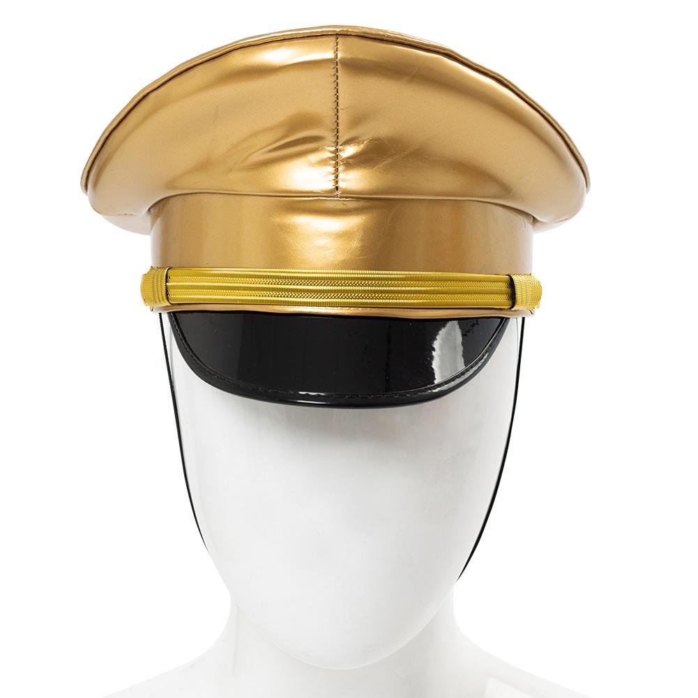 Gouden nachtclub pet / heren dames gay militaire glimmende, Verzenden, Nieuw, Hoed
