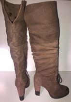 Bronx geheel leren bruine hoge schacht laarzen mt 40, Hoge laarzen, Bronx, Bruin, Ophalen of Verzenden