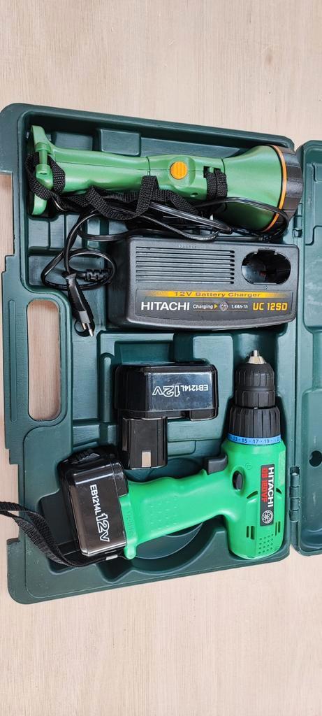 hitachi ds12dvf3  schroefboormachine/ te ruil bankschroef, Doe-het-zelf en Verbouw, Gereedschap | Boormachines, Zo goed als nieuw
