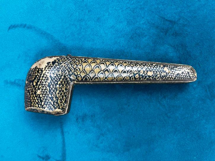 Antieke Meerschuimpijp met Vintage Etui, Antiek en Kunst, Antiek | Overige Antiek, Ophalen of Verzenden