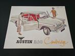 Brochure Austin A60 Cambridge, Ophalen of Verzenden, Zo goed als nieuw, Overige merken