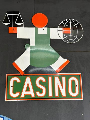 Oud emaille reclame bord Casino ontwerp Cassandre 